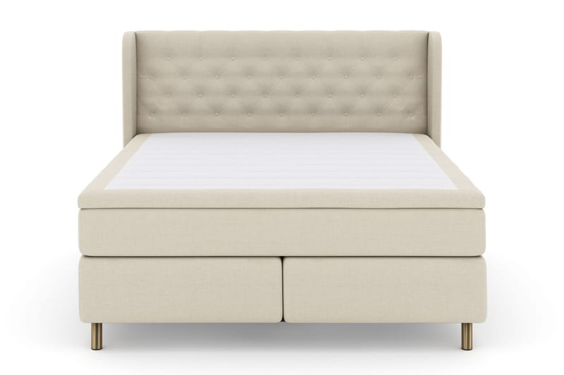 Sänkypaketti Choice No 6 180x200 Kova Memory/Pussijousi - Beige/Kuparijalat - Huonekalut - Sänky - Jenkkisängyt