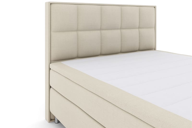 Sänkypaketti Choice No 6 180x200 Kova Memory/Pussijousi - Beige/Metallijalat - Huonekalut - Sänky - Jenkkisängyt