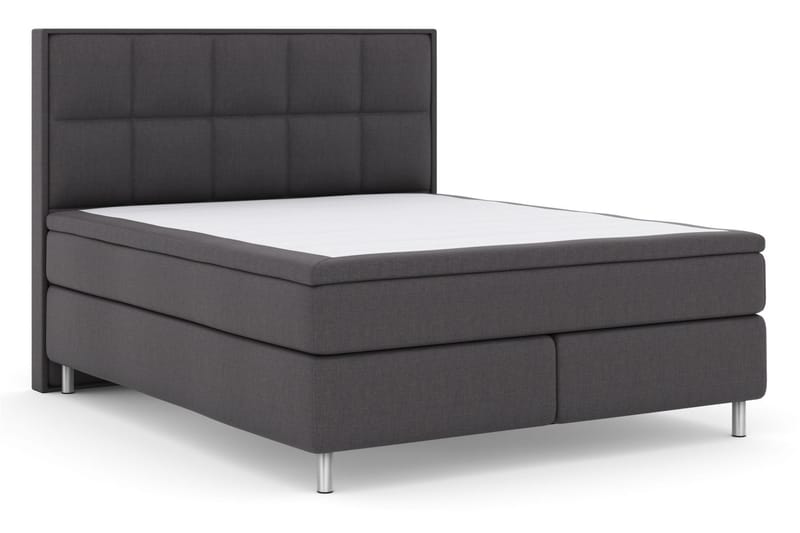 Sänkypaketti Choice No 6 180x200 Kova Watergel - Tummanharmaa/Metallijalat - Huonekalut - Sänky - Jenkkisängyt