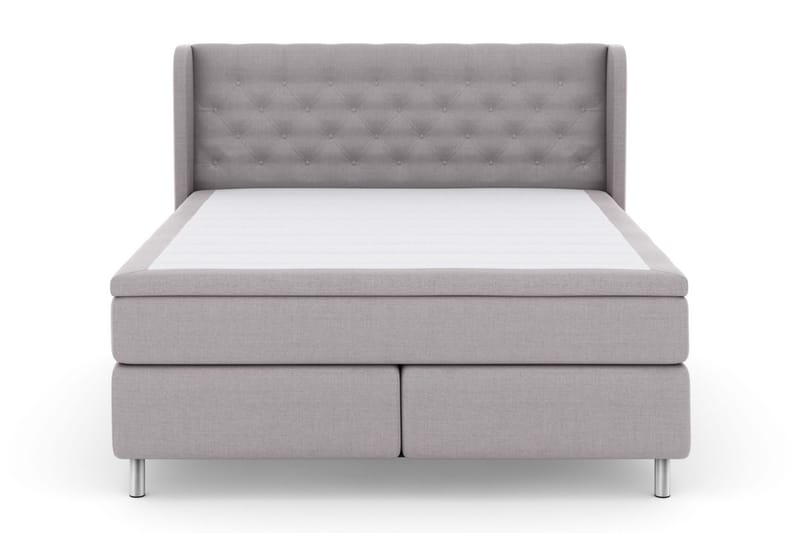 Sänkypaketti Choice No 6 180x200 Kova Watergel - Vaaleanharmaa/Metallijalat - Huonekalut - Sänky - Jenkkisängyt