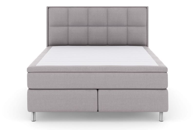 Sänkypaketti Choice No 6 180x200 Kova Watergel - Vaaleanharmaa/Metallijalat - Huonekalut - Sänky - Jenkkisängyt