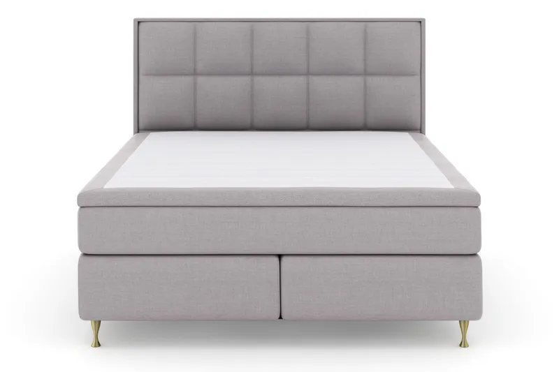 Sänkypaketti Choice No 6 180x200 Medium Lateksi/Memory - Vaaleanharmaa/Kulta Jalat - Huonekalut - Sänky - Jenkkisängyt