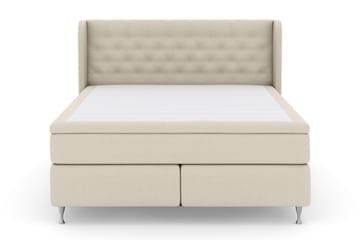 Sänkypaketti Choice No 6 180x200 Medium Memory/Pussijousi - Beige/Hopeajalat - Huonekalut - Sänky - Jenkkisängyt