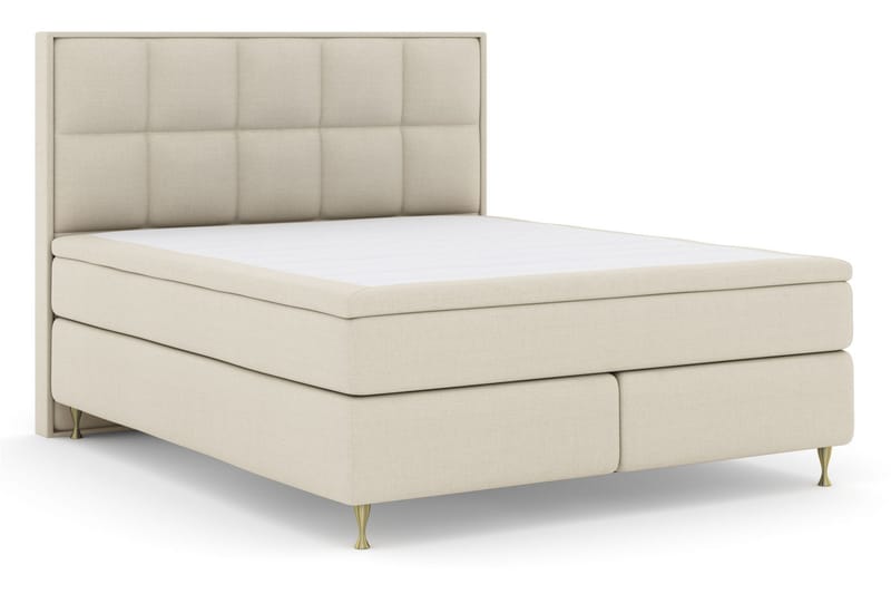 Sänkypaketti Choice No 6 210x210 K/M Memory/Pussijousi - Beige/Kulta Jalat - Huonekalut - Sänky - Jenkkisängyt