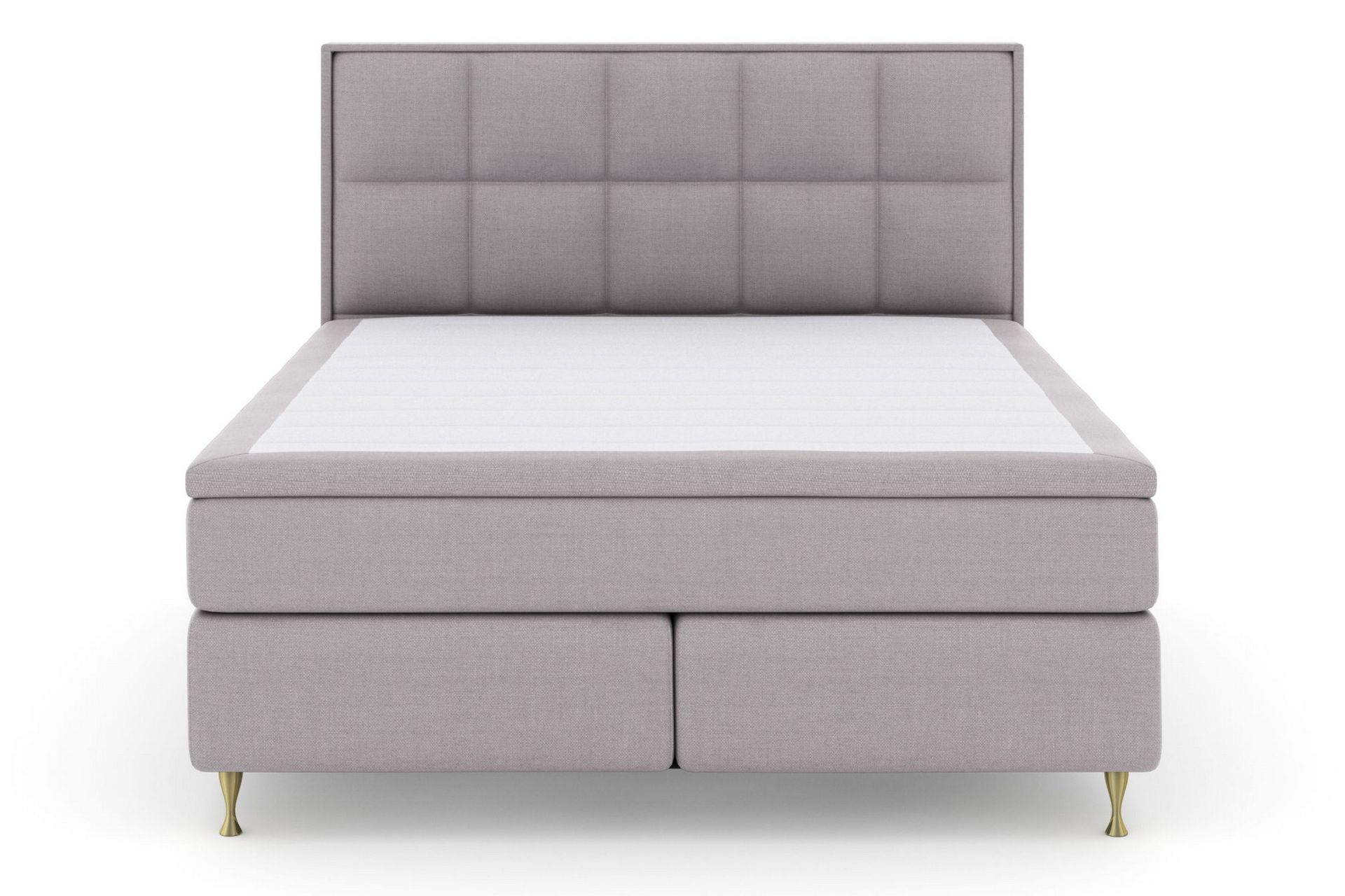 Sänkypaketti Choice No 6 210x210 K/M Memory/Pussijousi - Vaaleanharmaa/Kulta Jalat - Huonekalut - Sänky - Jenkkisängyt