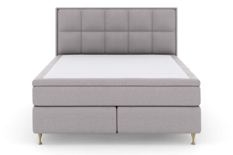 Sänkypaketti Choice No 6 210x210 K/M Memory/Pussijousi - Vaaleanharmaa/Kulta Jalat - Huonekalut - Sänky - Jenkkisängyt