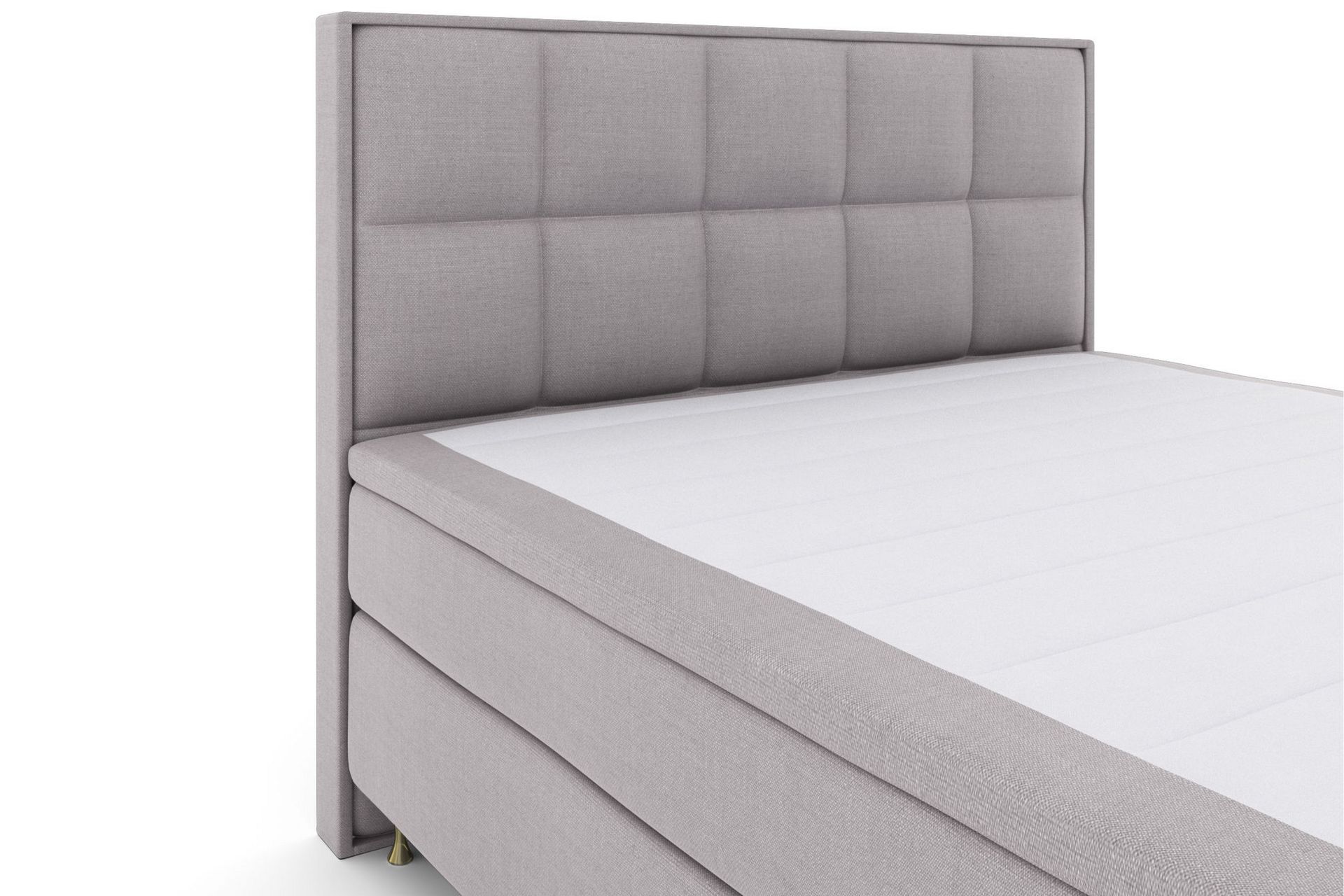 Sänkypaketti Choice No 6 210x210 K/M Memory/Pussijousi - Vaaleanharmaa/Kulta Jalat - Huonekalut - Sänky - Jenkkisängyt