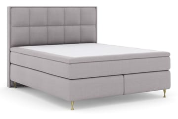 Sänkypaketti Choice No 6 210x210 K/M Memory/Pussijousi - Vaaleanharmaa/Kulta Jalat - Huonekalut - Sänky - Jenkkisängyt