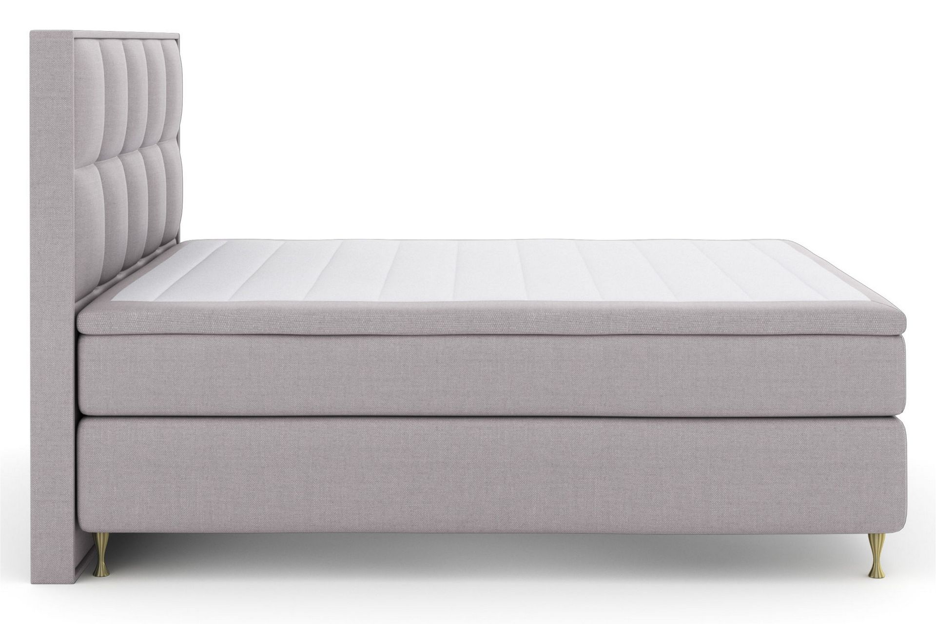 Sänkypaketti Choice No 6 210x210 K/M Memory/Pussijousi - Vaaleanharmaa/Kulta Jalat - Huonekalut - Sänky - Jenkkisängyt
