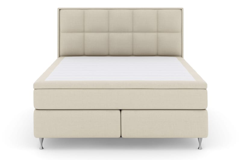 Sänkypaketti Choice No 6 210x210 Kova Memory/Pussijousi - Beige/Hopeajalat - Huonekalut - Sänky - Jenkkisängyt