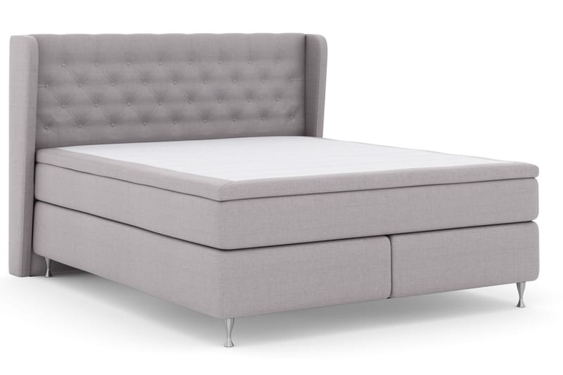 Sänkypaketti Choice No 6 210x210 Kova Watergel - Vaaleanharmaa/Hopeajalat - Huonekalut - Sänky - Jenkkisängyt
