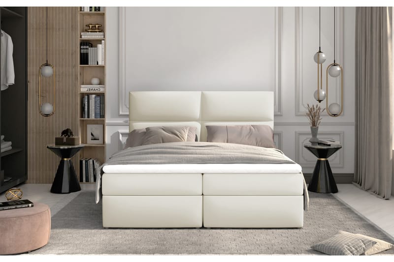 Sänkypaketti Epenede 140x200 cm - Nahka/Beige - Huonekalut - Sänky - Sänkypaketti