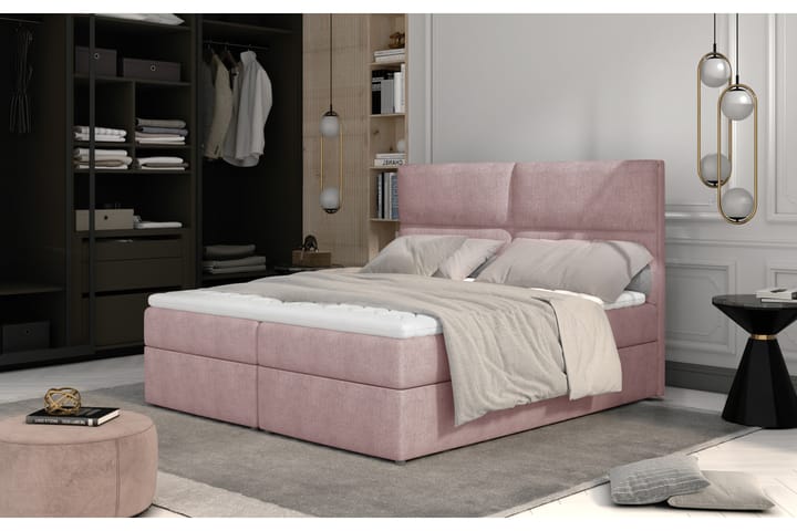 Sänkypaketti Epenede 140x200 cm - Vaaleanpunainen - Sänkypaketti