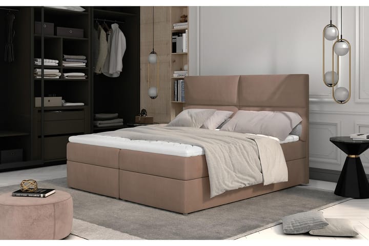 Sänkypaketti Epenede 160x200 cm - Vaaleanruskea - Sänkypaketti