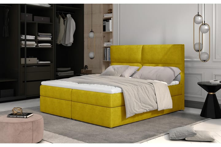 Sänkypaketti Epenede 180x200 cm - Keltainen - Sänkypaketti
