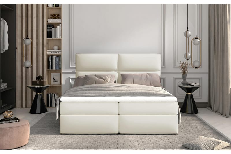 Sänkypaketti Epenede 180x200 cm - Nahka/Beige - Huonekalut - Sänky - Sänkypaketti