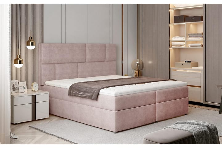 Sänkypaketti Maiano 180x200 cm - Vaaleanpunainen - Sänkypaketti