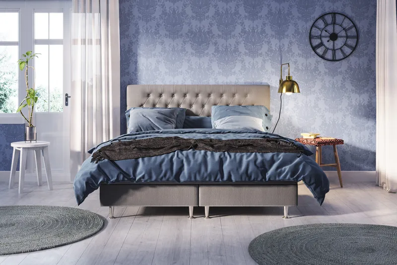 Sänkypaketti Meja 120x200 - Vaaleanharmaa - Huonekalut - Sänky - Jenkkisängyt