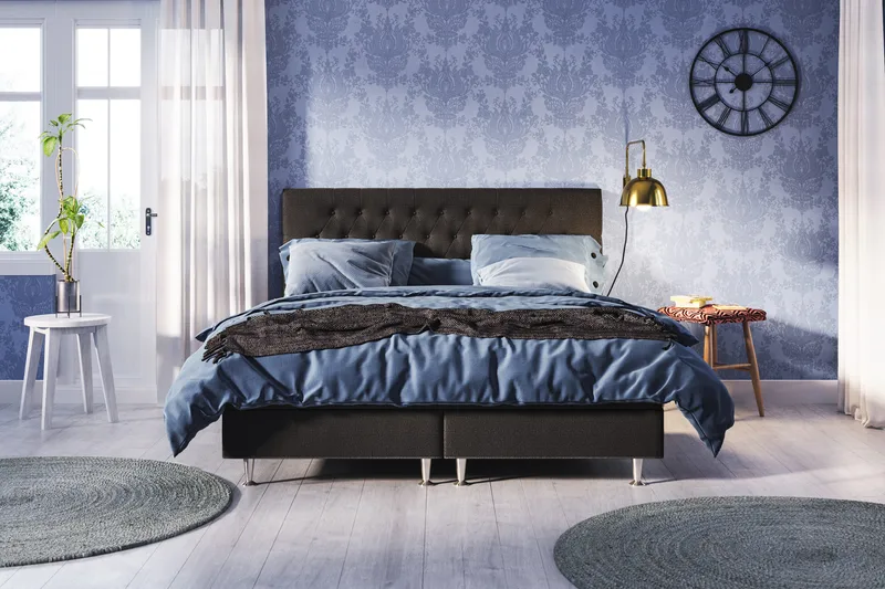 Sänkypaketti Meja 160x200 cm - Musta - Huonekalut - Sänky - Parisänky