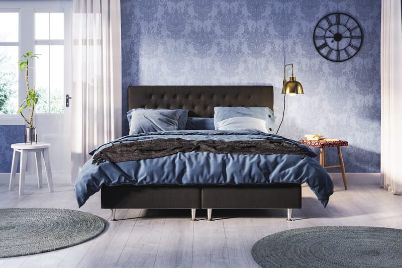 Sänkypaketti Meja 160x200 cm - Musta - Huonekalut - Sänky - Jenkkisängyt