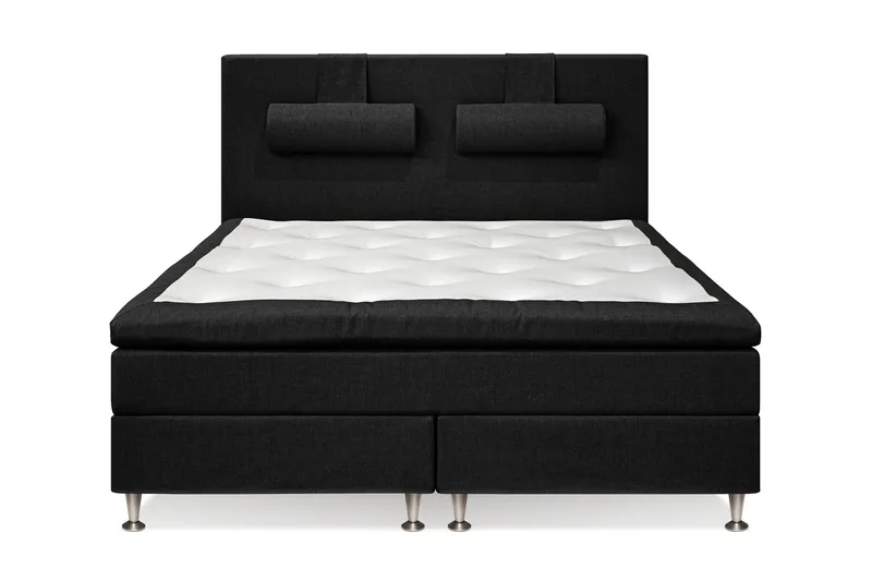 Sänkypaketti Meja 160x200 Musta - Muste niskatyynyllä - Huonekalut - Sänky - Jenkkisängyt