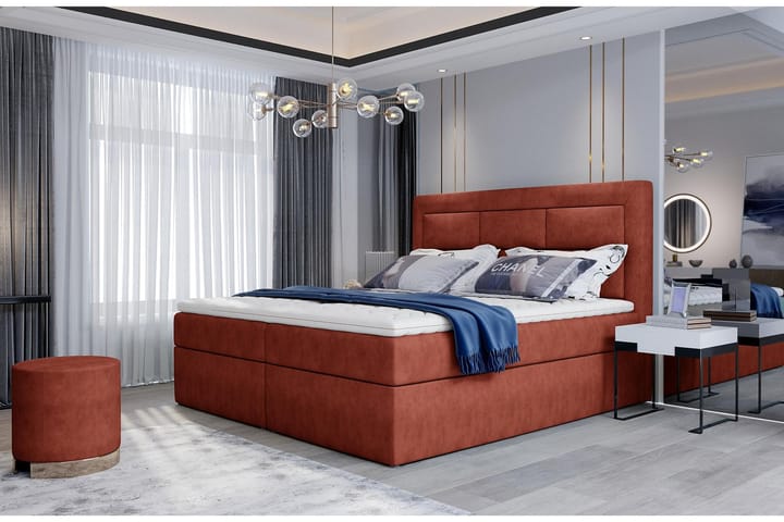 Sänkypaketti Montalon 160x200 cm - Punainen - Sänkypaketti
