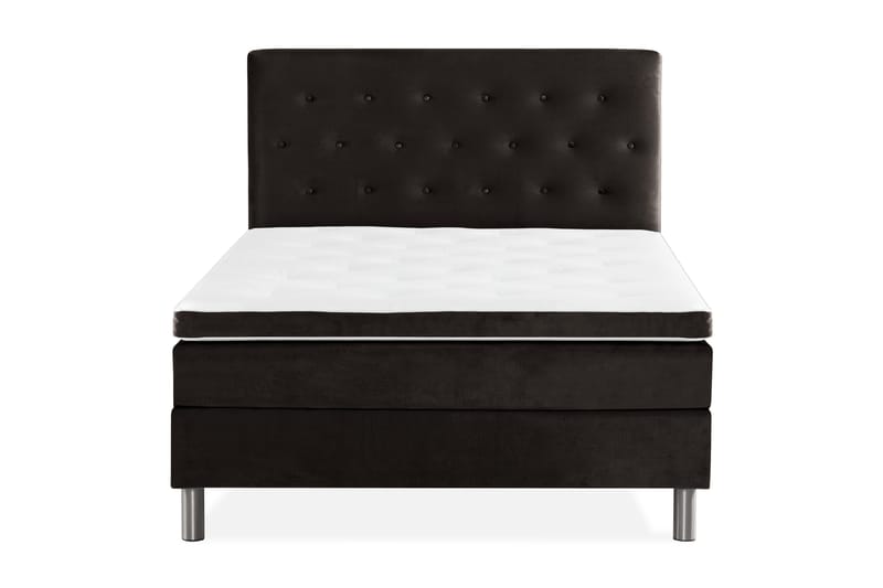 Sänkypaketti Rebeca 120x200 cm Nappi pääty, Tummanharmaa/Sametti