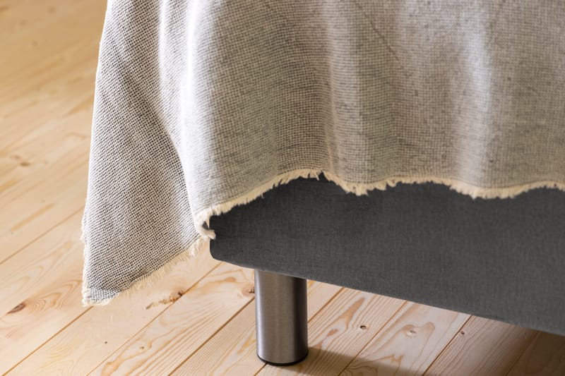 Sänkypaketti Rebeca 160x200 cm Nappi pääty - Vaaleanharmaa/Sametti - Huonekalut - Sänky - Jenkkisängyt