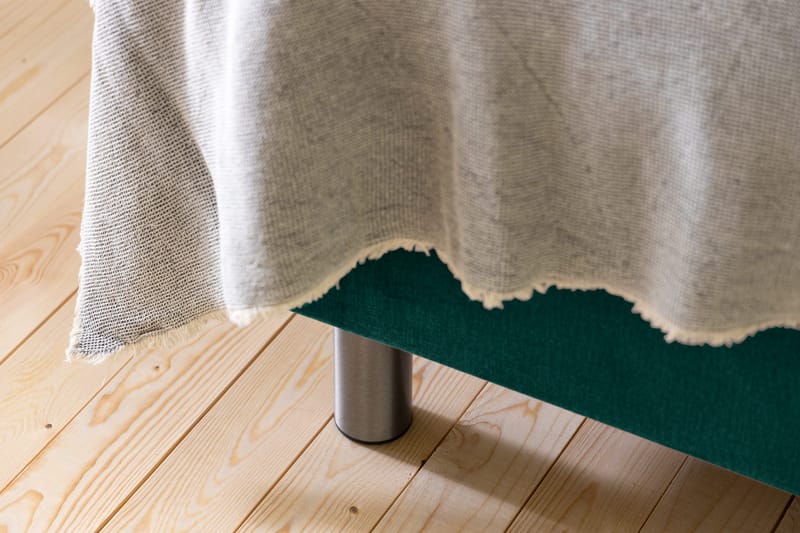 Sänkypaketti Rebeca 160x200 cm Topattu pääty - Tummanvihreä/Sametti - Huonekalut - Sänky - Jenkkisängyt