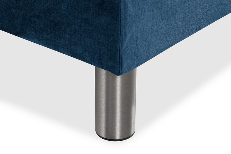 Sänkypaketti Rebeca 180x200 cm Ruudullinen pääty - Tummansininen / Sametti - Huonekalut - Sänky - Jenkkisängyt