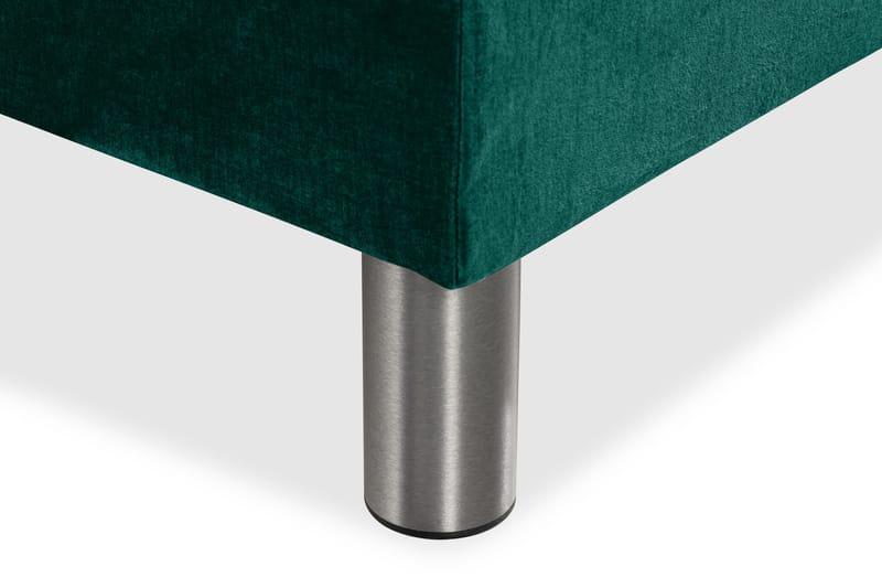 Sänkypaketti Rebeca 180x200 cm Ruudullinen pääty - Tummanvihreä/Sametti - Huonekalut - Sänky - Jenkkisängyt