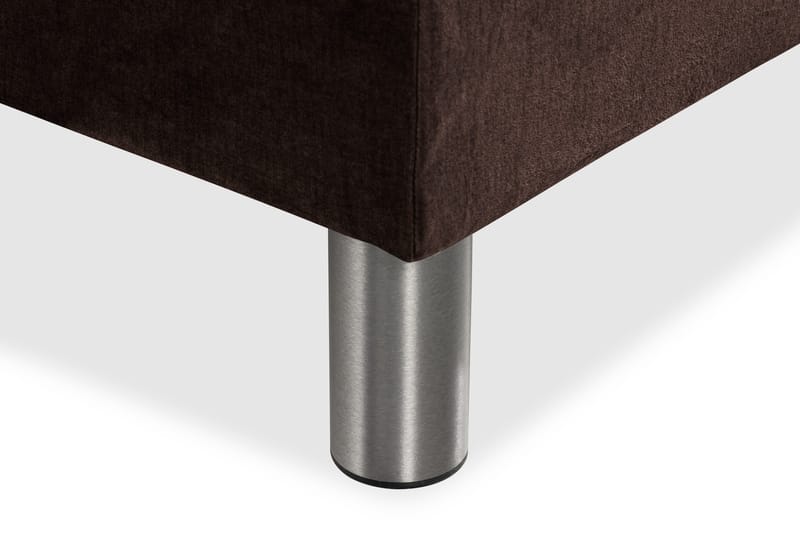 Sänkypaketti Rebeca 90x200 cm Nappi Pääty - Ruskea/Sametti - Huonekalut - Sänky - Jenkkisängyt