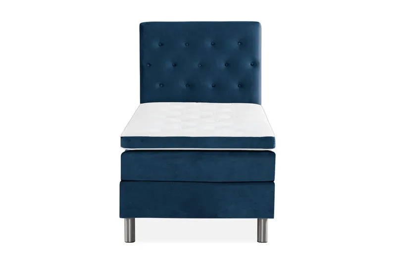 Sänkypaketti Rebeca 90x200 cm Nappi Pääty, Tummansininen / Sametti