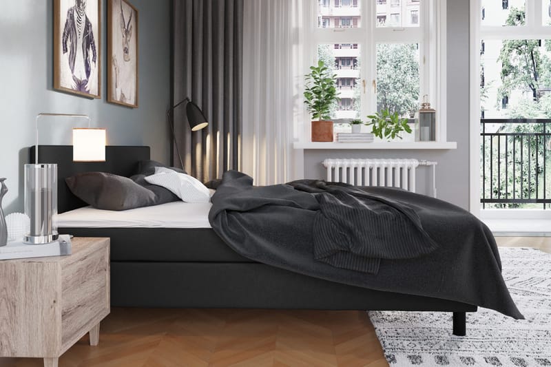 Sänkypaketti Rocky 120x200 - Musta - Huonekalut - Sänky - Jenkkisängyt