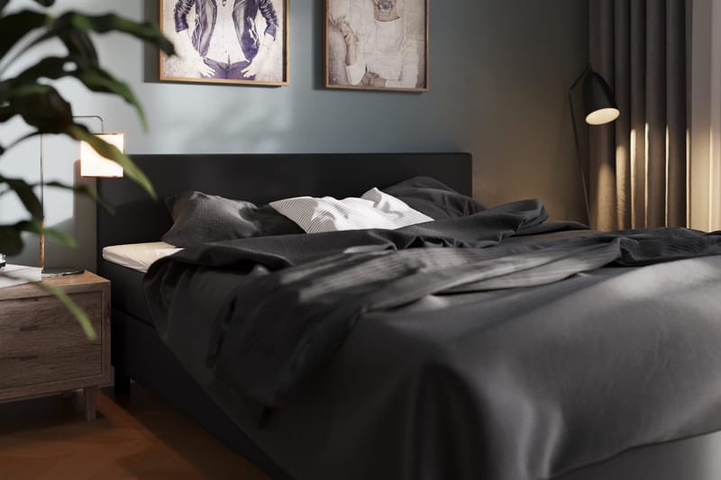 Sänkypaketti Rocky 140x200 - Musta - Huonekalut - Sänky - Jenkkisängyt