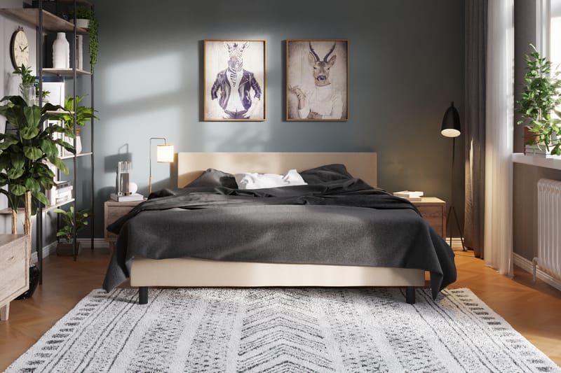 Sänkypaketti Rocky 160x200 - Beige - Huonekalut - Sänky - Jenkkisängyt