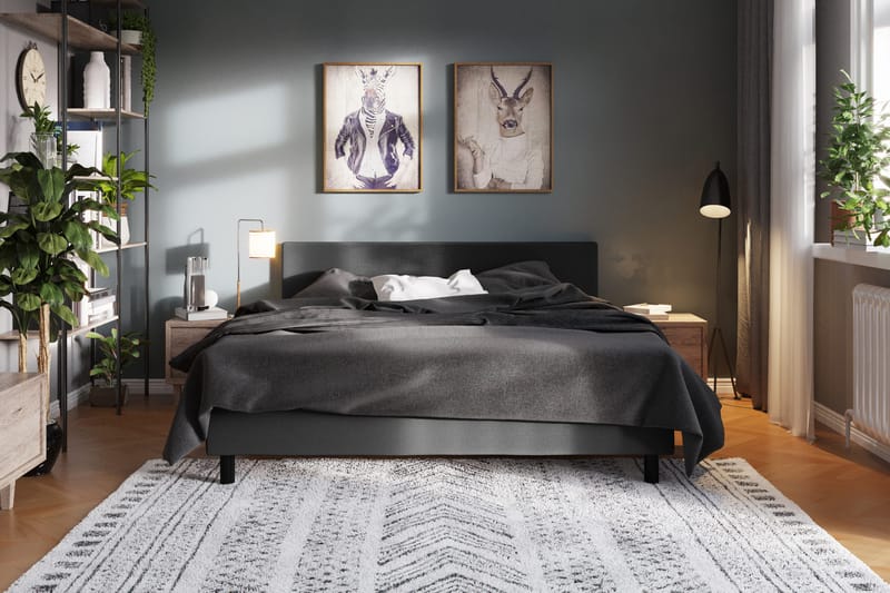 Sänkypaketti Rocky 180x200 - Tummanharmaa - Huonekalut - Sänky - Jenkkisängyt