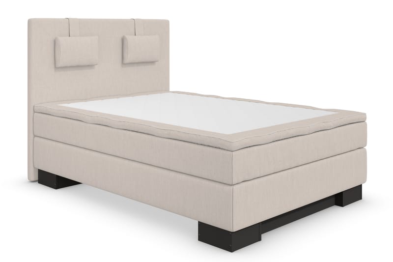 Sänkypaketti Romance Lyx 120x200 - Beige/Musta sokkeli - Huonekalut - Sänky - Jenkkisängyt
