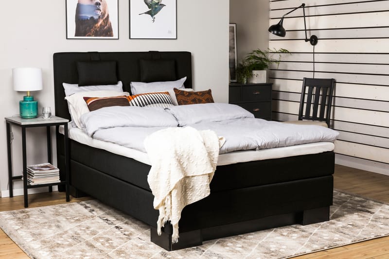 Sänkypaketti Romance Lyx 140x210 - Musta - Huonekalut - Sänky - Jenkkisängyt