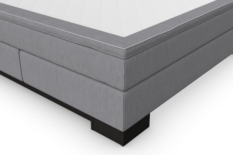 Sänkypaketti Romance Lyx 160x200 - Vaaleanharmaa/Musta sokkeli - Huonekalut - Sänky - Jenkkisängyt