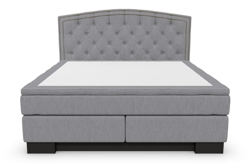 Sänkypaketti Romance Lyx 160x210 Cesaro Pääty Kaareva - Vaaleanharmaa - Huonekalut - Sänky - Jenkkisängyt