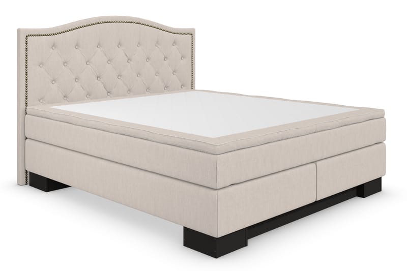 Sänkypaketti Romance Lyx 180x200 Cesaro Sängynpääty Topattu - Beige - Huonekalut - Sänky - Jenkkisängyt