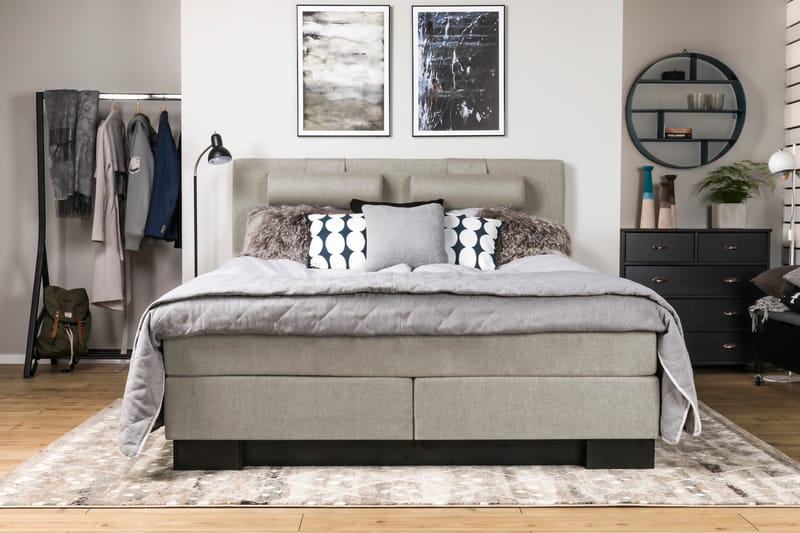 Sänkypaketti Romance Lyx 180x210 - Beige - Huonekalut - Sänky - Jenkkisängyt