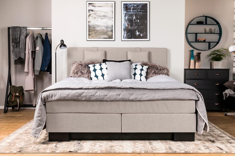 Sänkypaketti Romance Lyx 210x210 - Beige - Huonekalut - Sänky - Jenkkisängyt