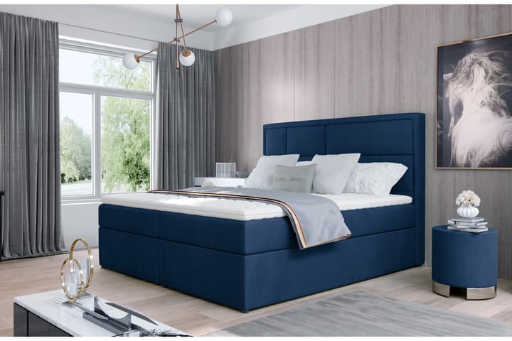 Sänkypaketti Varrains 140x200 cm - Sininen - Sänkypaketti