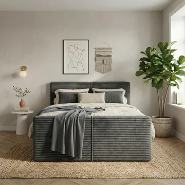 Sänkypaketti Sorvin-jenkkisänky 180x200 cm nostettavalla säilytystilalla - Grafiitti/Tummanharmaa - Huonekalut - Sänky - Sängyt säilytystilalla