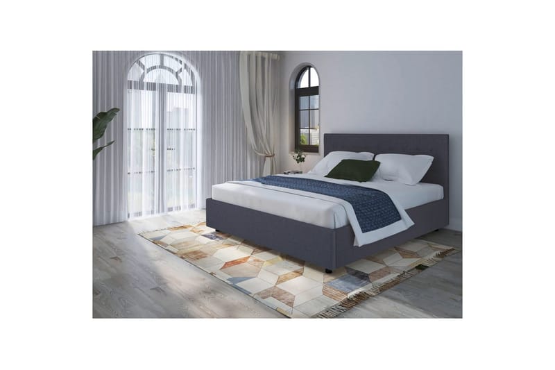 Sänkyrunko ja sängynrunko Loft24 Hamar-sänkyrunko Vaaleanharmaa 200x180 - Huonekalut - Sänky - Sänkykehikot & sängynrungot