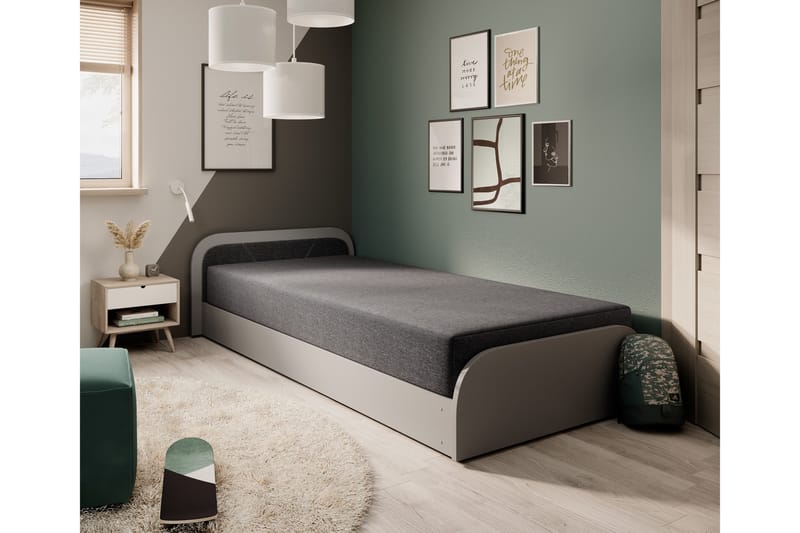 Sänkysetti Säilytyssänky Mayuri 90x180 cm, Harmaa