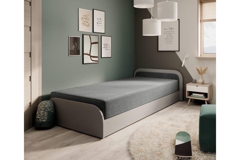 Sänkysetti Säilytyssänky Mayuri 90x180 cm - Harmaa - Huonekalut - Sänky - Sänkypaketti