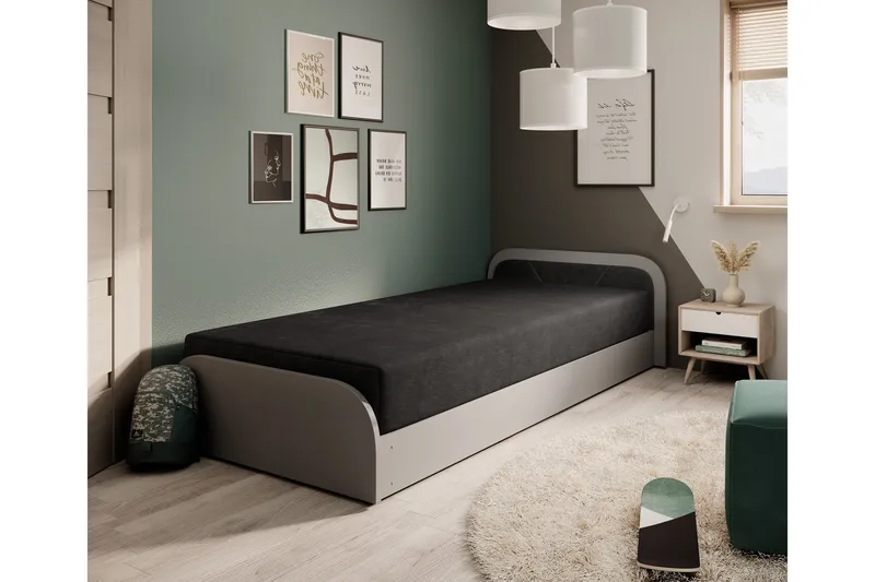 Sänkysetti Säilytyssänky Mayuri 90x180 cm - Harmaa - Huonekalut - Sänky - Sänkypaketti